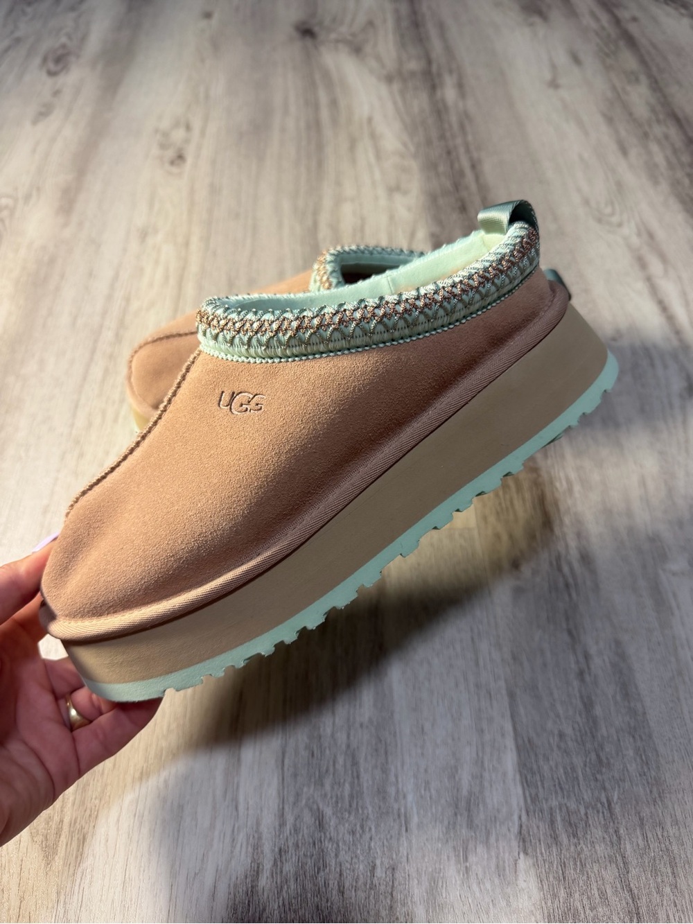 UGG Tazz Brown Platform Slippers